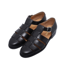 F.LLI Giacometti グルカサンダル SMOOTH CALF NERO FG381画像