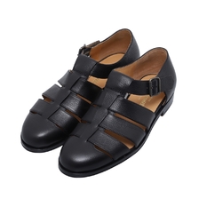 F.LLI Giacometti グルカサンダル SCOZIA GRAIN NERO FG166-SCOZIA画像