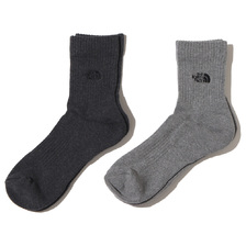 THE NORTH FACE TNF LOGO 2P CREW DARK MOKU GREY&times;LIGHT MOKU GREY NN82310-DL画像