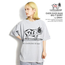The Endless Summer TES OVER DYED BUHI BIG-T-SHIRT -L.GRAY- G-23574345画像