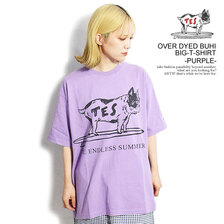 The Endless Summer TES OVER DYED BUHI BIG-T-SHIRT -PURPLE- G-23574345画像