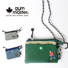 gym master 刺繍ダブルジップウォレットポーチ G921604画像