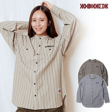 ANIMALIA STAND COLLAR SHIRTS - Stripe AN23A-SH03画像