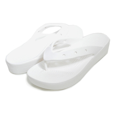 crocs CLASSIC PLATFORM FLIP W WHITE 207714-100画像
