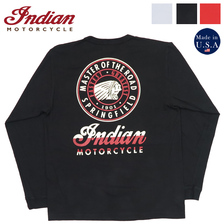 INDIAN MOTORCYCLE PRINT L/S T-SHIRTS "INDIAN HEAD" Made in U.S.A IM69297画像