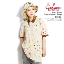 COOKMAN Polo Shirts Sauce Splash Beige -BEIGE- 231-31277画像