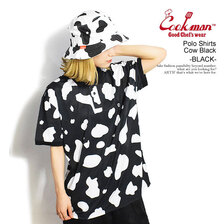 COOKMAN Polo Shirts Cow Black -BLACK- 231-31280画像