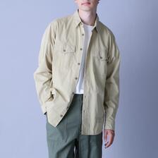 AVIREX BASIC ARMY POPLIN L/S SHIRT 7833920007画像