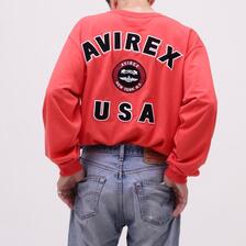 AVIREX VARSITY LOGO L/S T-SHIRT 7833930013画像