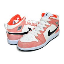 NIKE JORDAN 1 MID SE (PS) team orange/black-sail-white DV1341-800画像