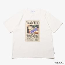 atmos × ONE PIECE WANTED POSTER T-SHRTS WHITE×MONKEY.D.LUFFY MA23S-TS070画像