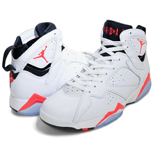 NIKE AIR JORDAN 7 RETRO WHITE INFRARED white/crimson-black CU9307-160画像