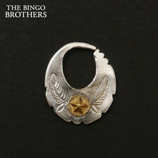 THE BINGO BROTHERS 24Kスター シルバー ピアス(羽) 左耳用 SILVERxGOLD画像