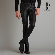 NO ID. BLACK シンセティックレザースキニーPT 453006-554P画像