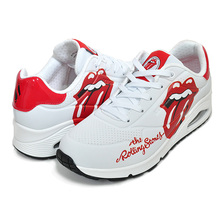 SKECHERS UNO ROLLING STONES SINGLE! WHITE/RED 177965-WRD画像