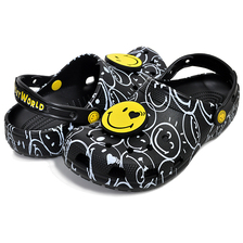 crocs CLASSIC SMILEY CLOG BLACK/MULTI 207971-0C4画像