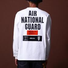 AVIREX AIR NATIONAL GUARD PATCH & PRINT L/S T-SHIRT 7833230053画像