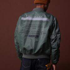 AVIREX REFLECT STENCIL MA-1 FLIGHT JACKET 7833252045画像