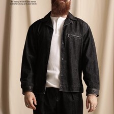 Schott NEP BLACK DENIM WORK JACKET 7823252010画像