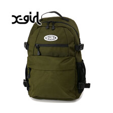X-girl OVAL LOGO BACKPACK OLIVE 105231053007画像