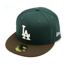 NEW ERA 59FIFTY Beef and Broccoli ロサンゼルス・ドジャース ダークグリーン ウォルナットバイザー 13750719画像