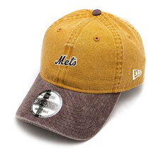 NEW ERA 9TWENTY Acid Wash ニューヨーク・メッツ マスタード ブラウンバイザー 13750696画像