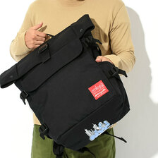 Manhattan Portage Jeremyville NYC Print Silvercup Backpack Black/Red MP1236JVNYC画像