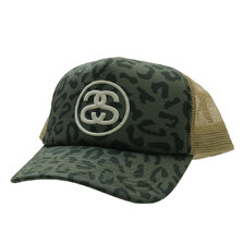 STUSSY SS LINK TRUCKER CAP LEOPARD画像