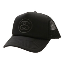 STUSSY SS LINK TRUCKER CAP BLACK画像