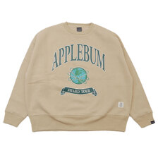 APPLEBUM College Logo Big Crew Sweat SAND画像
