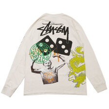 STUSSY STUSSY STRIKE PIG DYED LS TEE NATURAL画像