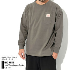 BIG MIKE 10OZ Sunglasses Pocket L/S Tee 102338705画像