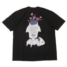 STUSSY FLOWER BOMB TEE BLACK画像
