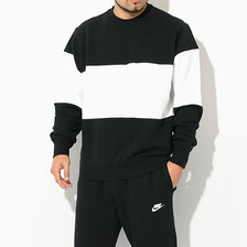 NIKE Club+ FT CB Crew Sweat Black/White FB7849-010画像