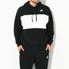 NIKE Club+ FT CB Pullover Hoodie Black/White FB7416-010画像