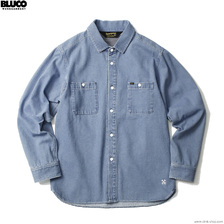 BLUCO DENIM WORK SHIRT BLUE 1122画像