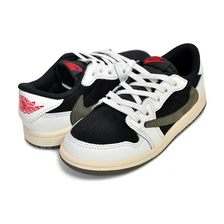 NIKE JORDAN 1 LOW OG SP (TD) TRAVIS SCOTT sail/university red-black DZ5908-106画像