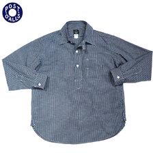 POST OVERALLS 1201 NO.1 Indigo Check1 Shirts indig画像
