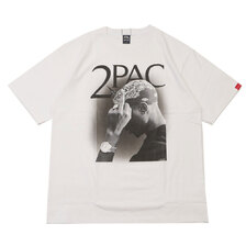 APPLEBUM Monochrome T-shirt 2PAC Collaboration WHITE画像