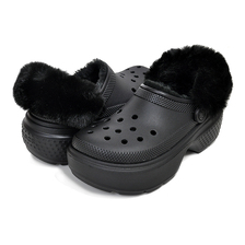 crocs STOMP LINED CLOG BLACK 208546-001画像