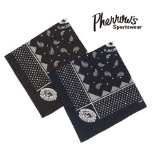 Pherrow's バンダナ セルビッチ インディゴ 23W-BANDANNA1画像