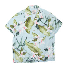 Fukuwa-uchi LADY'S RESORT ALOHA SHIRT AQUA L52832画像