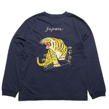 TAILOR TOYO LONG SLEEVE SUKA T-SHIRT EMBROIDERED "TIGER" TT69298画像