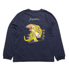 TAILOR TOYO LONG SLEEVE SUKA T-SHIRT EMBROIDERED "TIGER" TT69298画像
