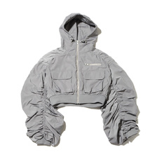 ANNA SUI NYC シャカ2 シャーリングショート MA-1 GRAY 13221015画像