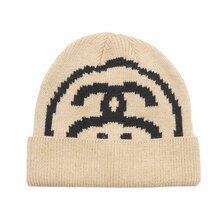 STUSSY BIG LINK CUFF BEANIE NATURAL画像