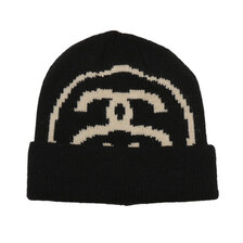 STUSSY BIG LINK CUFF BEANIE BLACK画像