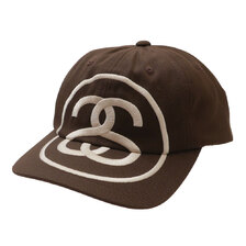 STUSSY LOW PRO BIG LINK STRAPBACK BROWN画像