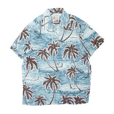 Fukuwa-uchi LADY'S RESORT ALOHA SHIRT BLUE L52831画像