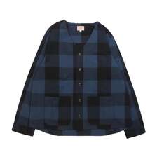 BIG MIKE Heavy Flannel Dk.Blue Check Cardigan 102336121画像